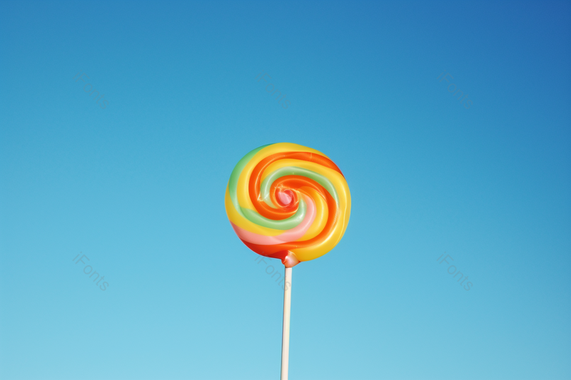 蓝色天空儿童节彩虹棒棒糖,高清,摄影图,摄影图片,图片大全,摄影图免费下载